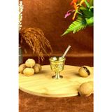 Tiesa Home Minyatür 40ML Desenli Döküm Pirinç Sarı Tokmak Havan Sarımsak Ezici 6cm