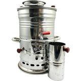 Tiesa Home Paslanmaz 4 Litre Çelik Odunlu Semaver Tek Musluk Demliksiz