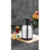 Tiesa Home Paslanmaz Çelik 2 Litre Inox Piknik Çay Kahve Termosu - 2 lt - Gri
