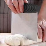Tiesa Home Paslanmaz Çelik Hamur Kesici Doğrayıcı Dilimleyici Spatula Kazıyıcı Desen Saplı - 1 Adet