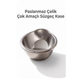 Tiesa Home Paslanmaz Çelik Pirinç Sebze Makarna Süzgeci Süzgeç 25CM
