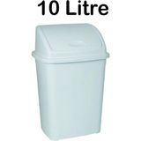 Tiesa Home Plastik 10 Litre Klik Kapaklı Çöp Kovası Açık Mavi
