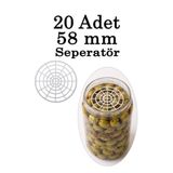 Tiesa Home Plastik 20 Adet 58mm Turşu Zeytin Salamura Yaprak Basma Baskı Seperatör Filtre