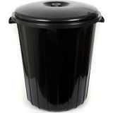 Tiesa Home Plastik 50 Litre Battal Kapaklı Kulplu Çöp Kovası
