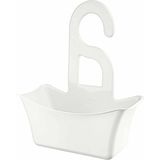 Tiesa Home Plastik Askı Duş Sabunluk Lif Kabı Banyo Sepeti Düzenleyici Organizer Beyaz