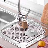 Tiesa Home Plastik Kaymaz Lavabo Buz Halısı Matı Tezgah Yüzey Koruyucu Beyaz - 30 x 30 cm