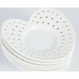 Tiesa Home Porselen Kalp Model Çay Tabağı 6 Adet