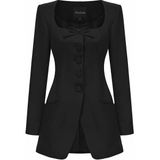 Tiffani Blazer: Şık Detaylarla Taşınan Kadın Blazer Ceket - Siyah