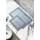 Tiffany 2'li Pamuklu Klozet Takımı, Gri Banyo Paspas Seti