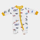 Tiffany Baby Caravan Theme Fermuarlı Patikli Bebek Tulumu 12040 - Ekru - 6 - 9 Ay