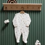 Tiffany Baby Happy Lambs Organik Theme Patikli Tulum 33033 - Ekru - 0 - 3 Ay