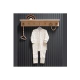Tiffany Baby Kıds Moon Theme Fermuarlı Patiksiz Tulum 35033 Astronot Tulum Unisex 6-9 AY Ekru