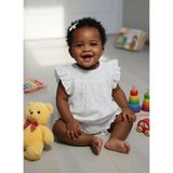 Tiffany Baby Kız Bebek Pure Theme Müslin Fırfırlı Tişört Beyaz 20138 - 6 - 9 Ay