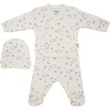 Tiffany Baby Lamb Organik Theme 3'lü Bebek Zıbın Seti 20078 - 0 - 3 Ay - Ekru