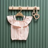 Tiffany Baby Müslin Theme Ip Askılı Tişört 26122 - Pudra - 9 - 12 Ay