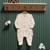 Tiffany Baby Organic Space Theme Fermuarlı Tulum 44040 - 6 - 9 Ay - Ekru