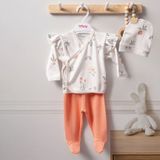 Tiffany Baby Sunny Garden Theme 3'lü Bebek Zıbın Seti 2410078 - Ekru - 0 - 3 Ay