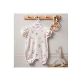 Tiffany Baby Sunny Garden Yarım Kol Kısa Bebek Tulumu 2410026 Tulum Kadın/Kız 9-12 Ay Ekru