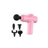 Tiffany Şarjlı Masaj Tabancası, 4 Başlıklı Masaj Aleti TP-1030 - Pembe