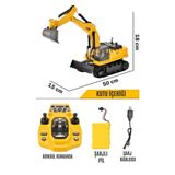Tıfıl Toys 1:14 Ölçek Şarjlı Işıklı Sesli Konsol Kumandalı Metal Başlıklı Oyuncak Ekskavatör Kepçe