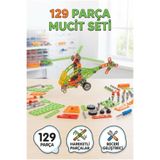 Tıfıl Toys 129 Parça Eğitici Mucit Tasarım Seti Helikopter İnşa Etme ve Sök-Tak Mekanik Çocuk Oyuncak Seti