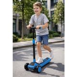 Tıfıl Toys 3 Tekerlekli Çocuk Scooter 4 Kademeli Ayarlanabilir Işıklı ve Müzikli Katlanabilir Çocuk Scooter MAVİ