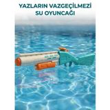 Tıfıl Toys 33 CM Pompalı Su Silahı ile Yaz Eğlencesi Başlasın Klasik Tasarımlı Oyuncak Su Silahı TURKUAZ