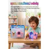 Tıfıl Toys 4 Parça Pet Shop Minişler Sevimli Klübeli Işıklı Toplu Cupcake Kostümlü Geyik Figür Oyuncak