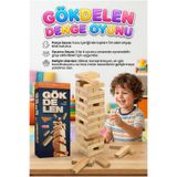 Tıfıl Toys Ahşap Gökdelen! Ahşap 54 Parçalı 4 Kişilik Eğitici ve Zeka Aile Kule Denge Oyunu