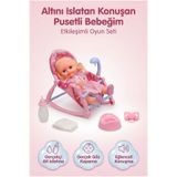 Tıfıl Toys Altını Islatan Konuşan ve Gözleri Kapanan 32 cm Bebek, Pusetli ve Klozetli Tam Bakım Seti