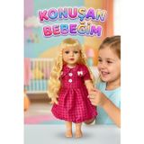Tıfıl Toys Aylin Türkçe Konuşan Kafası Kolları ve Bacakları Et Gövdesi Sert plastik 60cm Büyük Oyuncak Bebek