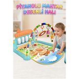 Tıfıl Toys Babycim Piyanolu 3'ü 1 Arada Mantar Oyun Halısı! Müzikli Işıklı Aynalı Eğitici Aktivite Oyun Halısı