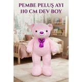 Tıfıl Toys Büyük Papyonlu Pembe Ayı 110 Cm Sevimli Konforlu: Peluş Uyku Yastığı Ve Sarılma Arkadaşı Dekoratif Oyuncak