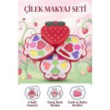 Tıfıl Toys Çilek Şekilli Çocuk Makyaj ve Güzellik Eğlenceli Sevimli Tasarımlı Güzellik Oyuncak Seti