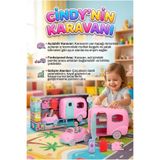 Tıfıl Toys Cindy’nin Harika Karavanı Oyun Seti - Açılabilir Karavan, Pembe Araba ve Aksesuarlı Oyuncak Bebek Seti