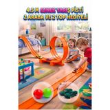 Tıfıl Toys Crazy Road 360° Esnek Yarış Pisti 4.5 Metre Esnek Yarış Pisti 2 Araba ve 2 Top Hediyeli Oyuncak Seti