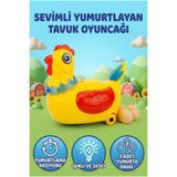 Tıfıl Toys Dans Eden ve Yumurtlayan Eğitici Oyuncak Tavuk Işıklı ve Hareketli 360 Derece Dönüş Oyuncak