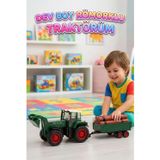 Tıfıl Toys Dev Boy Oyuncak Traktör ve Tomruk Römorku Seti Dev Boy 80 cm Oyuncak Tomruk Yüklü Römork Seti YEŞİL