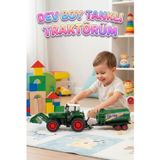 Tıfıl Toys Dev Boy Sürtmeli ve Sökülebilir Tankerli Oyuncak Traktör 80 cm Eğitici Çocuk Oyuncağı YEŞİL