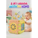 Tıfıl Toys Dolu 2'si 1 Arada Eğitici Aktivite Küpü ve Yapboz - Bebek Gelişimini Destekleyen Eğitici Oyuncak