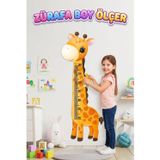 Tıfıl Toys Eğitici Zürafa Boy Ölçer Cetveli ve Puzzle - 18 Parça Kendinden Yapışkanlı Çocuk Boy Ölçer