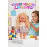 Tıfıl Toys Elara Türkçe Konuşan 35cm Kafası Kolları ve Bacakları Et Bebek Gövdesi Sert Plastik Oyuncak Bebek