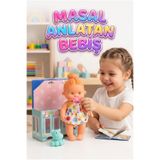 Tıfıl Toys Etkileşimli Akıllı Masal Anlatan Ağlayan Emzikli Eğitici Pilli Oyuncak Et Bebek ve Minik Arkadaşı