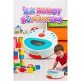 Tıfıl Toys İlk Robot Süpürgem! Pilli Işıklı Süpürme Özellikli Hareket Eden Oyuncak Robot Süpürge