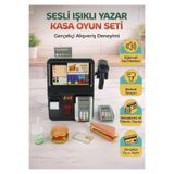 Tıfıl Toys İnteraktif Fast Food Yazar Kasa Seti Pilli Sesli ve Işıklı Gerçekçi Aksesuarlı Yazar Kasa Oyun Seti