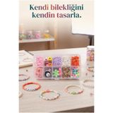 Tıfıl Toys İp ve Boncuklar Dahil Takı Sınırsız Kombinasyon Sunan Tasarım Seti Kendi Bilekliğini Kendin Tasarla