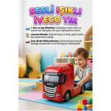 Tıfıl Toys Iveco S-Way Kırmızı Lisanslı Sesli ve Işıklı Çekici Tır Çek-Bırak Sürtmeli Oyuncak Araba 12 cm