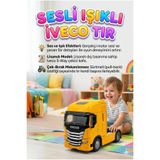 Tıfıl Toys Iveco S-Way Sarı Lisanslı Sesli ve Işıklı Çekici Tır Çek-Bırak Sürtmeli Oyuncak Araba 12 cm