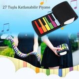 Tıfıl Toys Kayıt Yapabilen 27 Tuşlu Katlanabilir Renkli Oyuncak Org Piyano - Oyuncak Piyano MY025