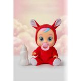 Tıfıl Toys Kırmızı Kostümlü Ağlayan Ve Konuşan Et Bebek Emzikli ve Biberonlu İnteraktif Oyuncak Bebek